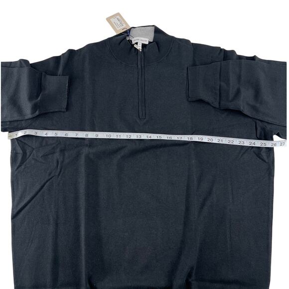 Peter Millar Men's Black Whitaker Quarter-Zip Jumper XL - Picture 8 of 13